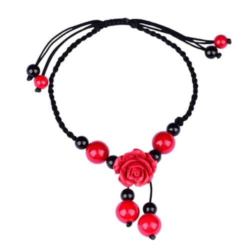 ROMISBABA Ethnisches Vintage Fußkettchen für Damen Handgewebte Agat fußkette Stilvolle Knöchel schmuck Geeignet für Strandpartys Festivals und Sommeroutfits von ROMISBABA