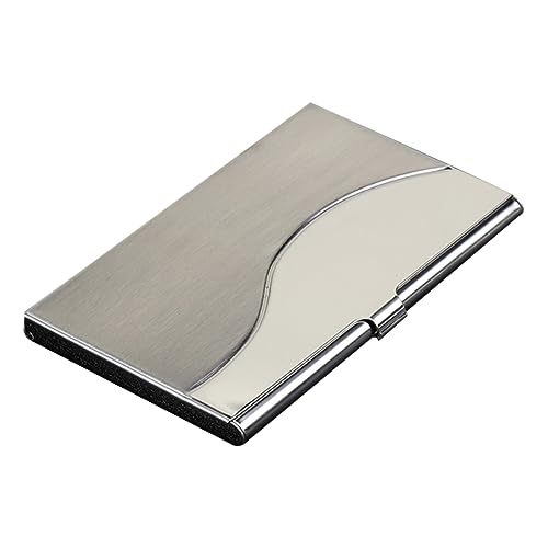 ROMISBABA Etui Aus Arbeitsetui Metalletui Behälter Reisezubehör Für Kreditkarten Ausweise Namensetui Großraumkoffer Silber S-Form von ROMISBABA