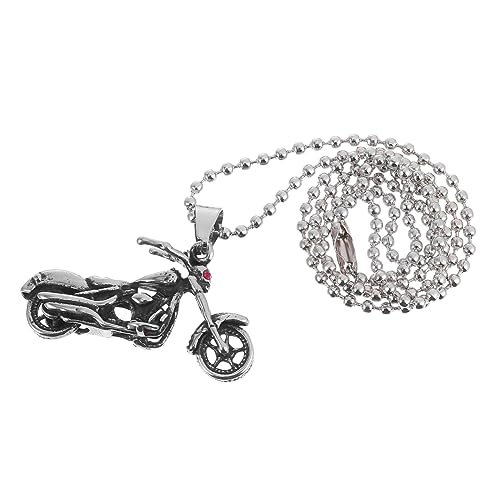 ROMISBABA Europäischer Amerikanischer Stil Biker Anhänger Halskette mit Modisches Männer Schmuck Stylischer Motorrad Pendant für Besondere Anlässe von ROMISBABA