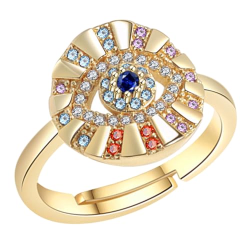 ROMISBABA 1stück Evil Eye Verstellbarer Ring Für Frauen Einzigartiger Finger Ring Schmuck Für Festivals Partys Und Besondere Anlässe Mit Bösem Blick Design von ROMISBABA