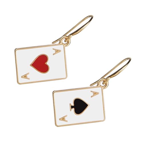 ROMISBABA Extravaganter Tropfen Ohrringe Damen Dangle Schmuck Vergoldet Pokerkarten Design Modernes Trendiges Accessoire Für Alltag Party Hochzeit Und ROMISBABA Extravaganter Tropfen Ohrringe Damen Dangle Schmuck Vergoldet Pokerkarten Design Modernes Trendiges Accessoire Für Alltag Party Hochzeit Und von ROMISBABA