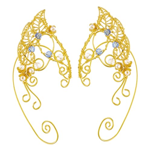 ROMISBABA Fairy Ear Ohrmanschetten Damen Leicht Legierung Ohrschmuck Elegant Ethereal Für Hochzeit Party Cosplay von ROMISBABA