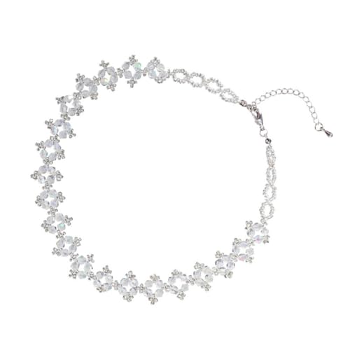 ROMISBABA Glänzende Halskette Für Frauen Kurz Design Schlüsselbeinkette Halsschmuck Halsdekoration Elegante Kette Für Mädchen von ROMISBABA