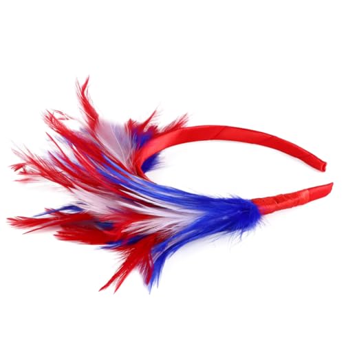 ROMISBABA Faszinierendes Federn Haarreif Bunt für Frauen Hochzeit Halloween Brautjungfer Haarschmuck Elegant und Auffällig Geeignet für Festliche Anlässe und Partys von ROMISBABA
