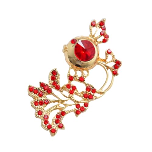 ROMISBABA Fisch Reversnadeln trachtenbrosche Kleidung Brosche Schmuck Brosche Accessoire Brosche Legierung Brosche Jahrestag Brosche Fisch Brosche einfache Anstecknadel Strass-Brosche rot von ROMISBABA
