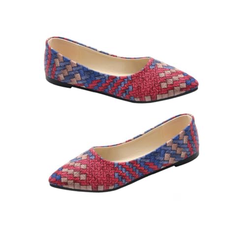 ROMISBABA Flache Damen Schuhe Rote Spitz Zulaufende Atmungsaktive Pumps Slip Bequeme Freizeitschuhe Leichte Loafers Jahreszeiten Alltag und Büro Geeignet ROMISBABA Flache Damen Schuhe Rote Spitz Zulaufende Atmungsaktive Pumps Slip Bequeme Freizeitschuhe Leichte Loafers Jahreszeiten Alltag und Büro Geeignet von ROMISBABA