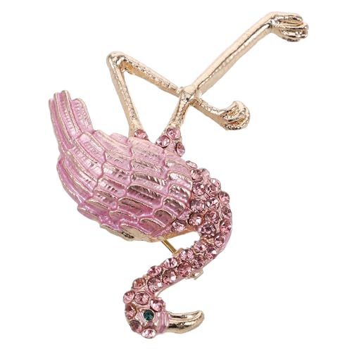 ROMISBABA Flamingo Brosche Anstecknadel Glänzende Emaille Reversnadel Modischer Schmuck für Damen Geburtstagsgeschenk Langlebig Farbbeständig von ROMISBABA