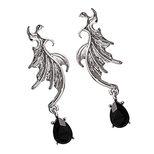 ROMISBABA Fledermaus Ohrstecker Damen Punk Ohrringe Schwarz mit Mondstein Leicht Halloween Schmuck ROMISBABA Fledermaus Ohrstecker Damen Punk Ohrringe Schwarz mit Mondstein Leicht Halloween Schmuck von ROMISBABA