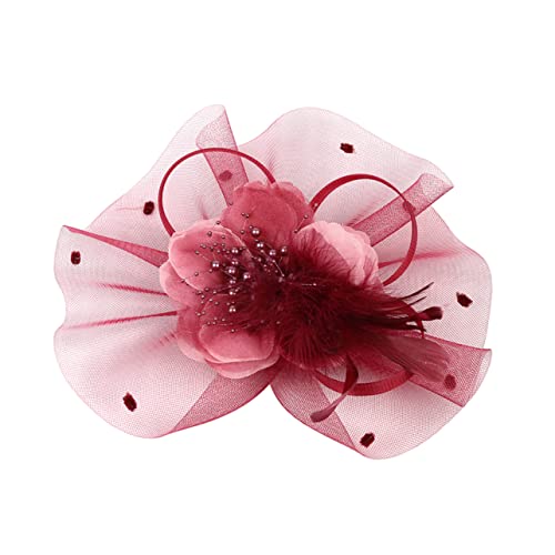 ROMISBABA Floral Haarschmuck Mit Netz Und Für Hochzeiten Und Abendpartys Rote Haarspange Vielseitig Einsetzbar Als Haarclip Oder Haarband Für ROMISBABA Floral Haarschmuck Mit Netz Und Für Hochzeiten Und Abendpartys Rote Haarspange Vielseitig Einsetzbar Als Haarclip Oder Haarband Für von ROMISBABA