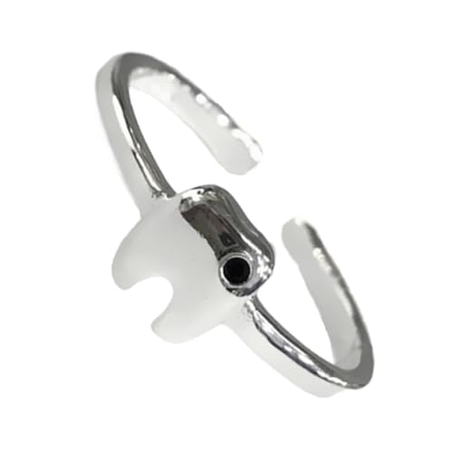 ROMISBABA Frau offener Ring silve Silberfarben Eleganter Fingerring Ringe Frauen zarter Ring Frauen klingen exquisiter Mädchenring Frauenring aus Legierung Legierungsring von ROMISBABA