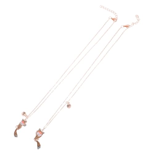 ROMISBABA Freund Legierung Herz Passender Schmuck Und Anhänger Für Liebes Cartoon Für Tiere Süße Magnetische Kette Alltags Halskette Freunde – Mädchen Pullover Charm Fuchs von ROMISBABA