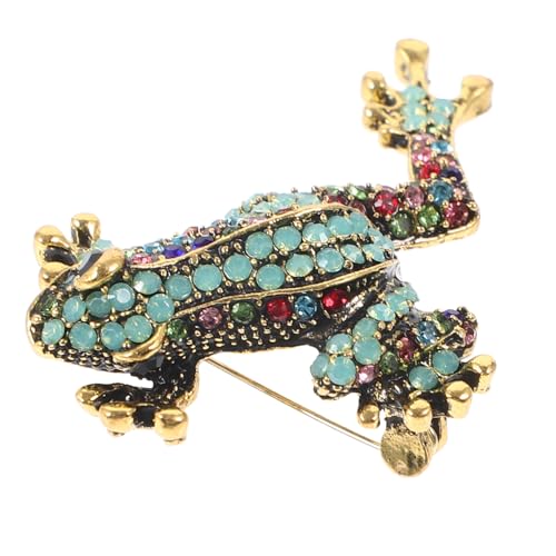ROMISBABA Frosch Brosche Metall Anstecknadel Modische Brustnadel für Herren Anzug Kreativer Tier Pin für Kleidung Rucksack und Schal Langlebige Einzigartige Kleidung Dekoration von ROMISBABA