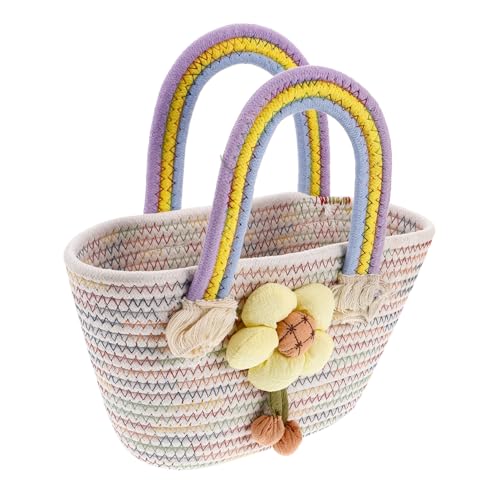 ROMISBABA Geflochtene Damen Handtasche Große Regenbogen Umhängetasche Robuste Schultertasche Vielseitig Elegant für Alltag und Freizeit von ROMISBABA