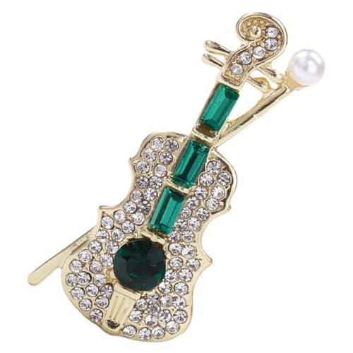 ROMISBABA Geigenbrosche Anstecknadel für Damen Modischer Schmuckaccessoire in Grün Stilvoller Vintage Broschenpin Vielseitig für Besondere Anlässe und Festliche Outfits von ROMISBABA