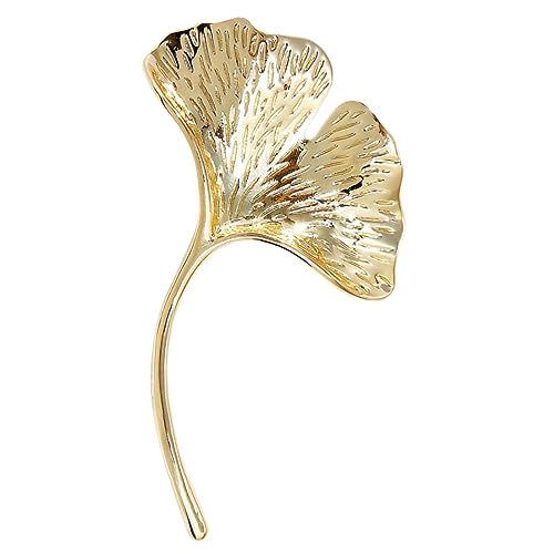 ROMISBABA Alloy Ginkgo Leaf Brosche Dekorative Anstecknadel Für Damen Stilvolle Kleidungs Schalaccessoires Für Handtaschen Und Rucksäcke -b von ROMISBABA