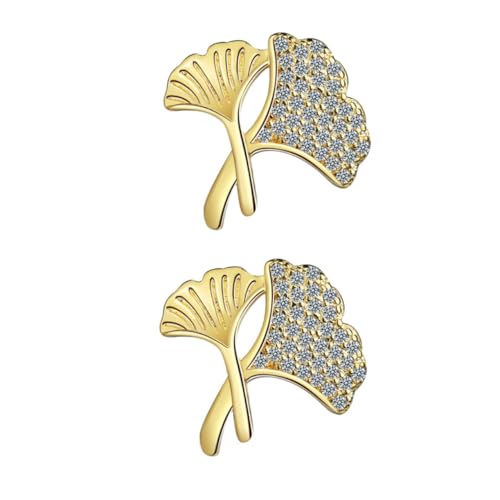 ROMISBABA Ginkgo Ohrstecker Damen Modeschmuck Zirkonia Ohrhänger Elegant Leicht Für Party Geburtstag Valentinstag Alltag von ROMISBABA