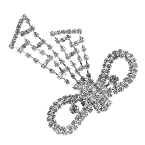 ROMISBABA Glänzende Kristall Brosche Schleife mit Strass Funkelnde Glassteine Vielseitiger Schuh und Taschenclip Anstecknadel für Hochzeit Party Elegante Damenbekleidung Zubehör von ROMISBABA