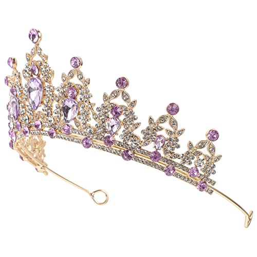 ROMISBABA Glitzernde Wasserdiamant Tiara Krone Hochzeits und Geburtstags Schmuck für Damen und Mädchen Eleganter Zinklegierungs Haarschmuck mit Funkelnden Strasssteinen für Party von ROMISBABA