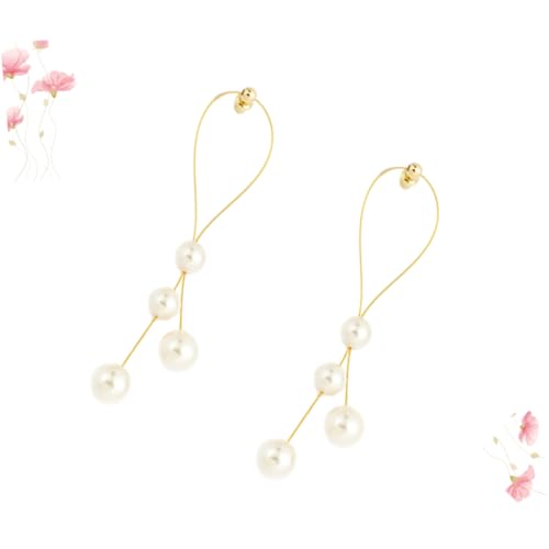 ROMISBABA Goldene Perlenohrringe Damen Silber Lange Ohrstecker Modische Ohrhänger Schmuck für Alltag Party Valentinstag ROMISBABA Goldene Perlenohrringe Damen Silber Lange Ohrstecker Modische Ohrhänger Schmuck für Alltag Party Valentinstag von ROMISBABA