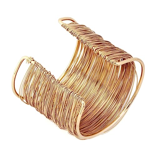 ROMISBABA Goldenes Offenes Armband für Damen Minimalistisches Metallarmband Leichtes Design für Jede Gelegenheit für Schmuckliebhaber ROMISBABA Goldenes Offenes Armband für Damen Minimalistisches Metallarmband Leichtes Design für Jede Gelegenheit für Schmuckliebhaber von ROMISBABA