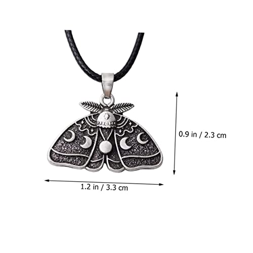 ROMISBABA Gothic Halskette Damen mit Motten Anhänger Legierung Schmuck Mondphasen Design Leichter und Langlebiger Anhänger Modische Kette für Alltag Party und Besondere Anlässe von ROMISBABA