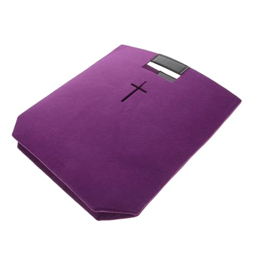 ROMISBABA Große Filz Bibeltragetasche mit PU Griff Einzigartigem Hohlkreuz Design Vielseitig als Kirchen Einkaufs und Reiseshopper für Christen und Bibelleser Geeignet von ROMISBABA
