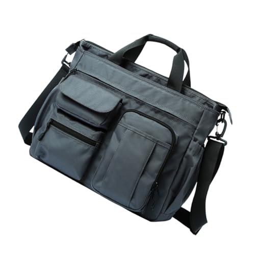 ROMISBABA Große Oxford Schultertasche Herren Vielseitige Umhängetasche mit Großem Fassungsvermögen Leichtes Material Mehrere Fächer Für Business Reise Alltag Freizeit von ROMISBABA