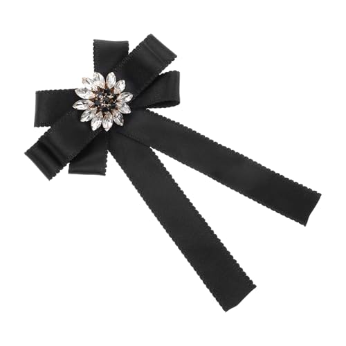 ROMISBABA Große Schleifenbrosche mit Funkelnden Strasssteinen Damen Anstecknadel für Blusen und Kleider Stilvolle Schwarze Schleifen Nadel für Berufliche und Outfits ROMISBABA Große Schleifenbrosche mit Funkelnden Strasssteinen Damen Anstecknadel für Blusen und Kleider Stilvolle Schwarze Schleifen Nadel für Berufliche und Outfits von ROMISBABA