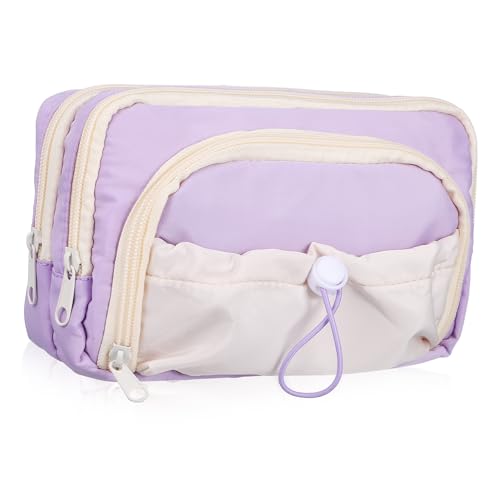 ROMISBABA Großes Federmäppchen mit Mehreren Fächern Geräumiges Pencil Case Waschbare Stifttasche mit Reißverschluss Vielseitiger Organizer für Schule Büro und Künstlerbedarf Tragbar und von ROMISBABA