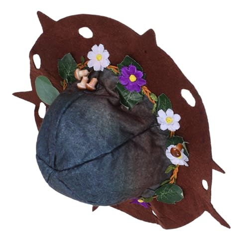 ROMISBABA Halloween Hexenhut Filz Hexenhut für Damen und Vielseitiges Kostümzubehör für Halloween Partys Cosplay Straßenumzüge und Maskerade Verstellbar und Dekorativ von ROMISBABA