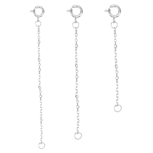 ROMISBABA Halskette Armband Verlängerungskette - 925 Reines Silber 3-teiliges Set Für Damen Halskette Verlängerungskette Für von ROMISBABA