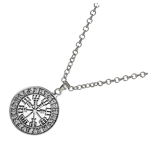 ROMISBABA Halskette für Herren Retro Nordic Stil Doppelseitiger Anhänger Männerschmuck Antiksilber für Partys und Besondere Anlässe ROMISBABA Halskette für Herren Retro Nordic Stil Doppelseitiger Anhänger Männerschmuck Antiksilber für Partys und Besondere Anlässe von ROMISBABA