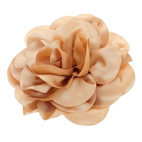 ROMISBABA Handgefertigte Große Stoffblumenbrosche in Erdton Stilvolle Anstecknadel für Damen Vielseitig für Anzüge Kleider Schals und Valentinstagsschmuck Modisches Accessoire für Formelle von ROMISBABA