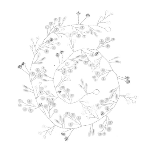 ROMISBABA Perlen Stirnband Für Braut Haarschmuck Hochzeit Zubehör Blumenmädchen Festivals Accessoires Kopfschmuck Haarranke Schmuck Perlen von ROMISBABA