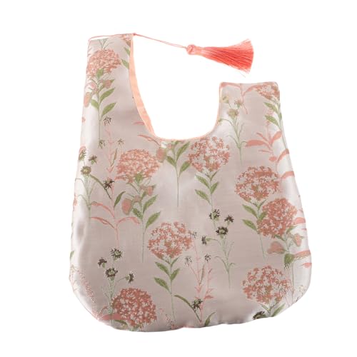 ROMISBABA Handgemachte Japanische Knotentasche für Damen Handgelenktasche im Traditionellen Stil für Hanfu Outfits Tragbare und Dekorative Geldbörse Rosa von ROMISBABA