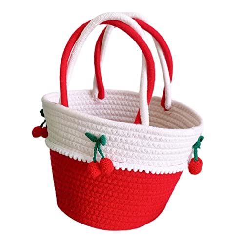 ROMISBABA Handgewebte Baumwollseil Leichte Langlebige Sommer Strandtasche Praktische Handtasche für Urlaub Freizeit Weihnachtstasche ROMISBABA Handgewebte Baumwollseil Leichte Langlebige Sommer Strandtasche Praktische Handtasche für Urlaub Freizeit Weihnachtstasche von ROMISBABA