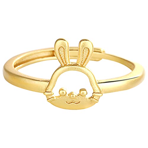 ROMISBABA Hasenring Damenring Verstellbar Niedliches Bunny Design Schmuck für Frauen für Hasenliebhaber ROMISBABA Hasenring Damenring Verstellbar Niedliches Bunny Design Schmuck für Frauen für Hasenliebhaber von ROMISBABA
