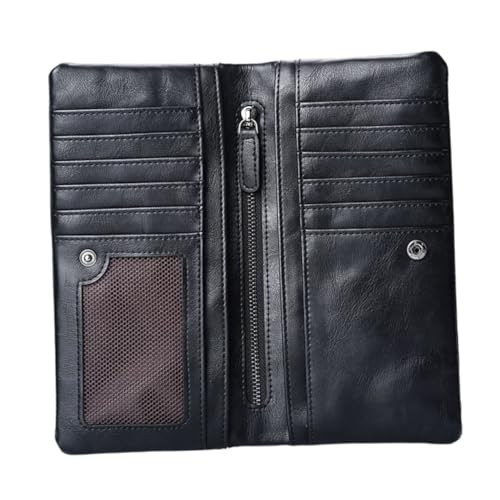 ROMISBABA Herren Geldbörse aus Weichem mit Reißverschluss Multifunktional Großes Fassungsvermögen Kompakt und Leicht für Reisen und Alltag Langlebig und Praktisch von ROMISBABA