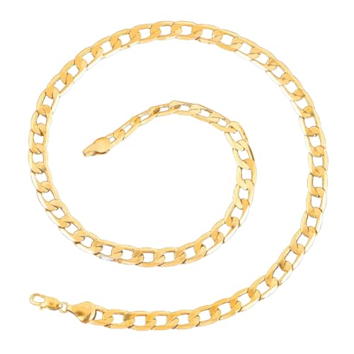 ROMISBABA Herren Halskette Kette Breit Goldplattiert Hip Hop Schmuck Modischer Link Chain für Männer und Partys von ROMISBABA