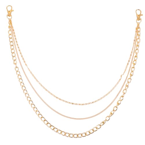 ROMISBABA Herren Jeans Dekorative Kette Metall Oberschenkel Kette Für Punk Stil Hosen von ROMISBABA