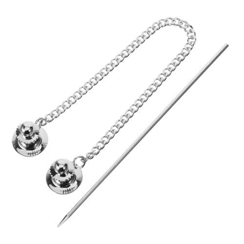 ROMISBABA Herren Kragenbar Metall Krawattennadel mit Kette Dekorative Hemdkragen Brosche Vielseitiger Anzugclip für Party Feier Business und Festliche Anlässe von ROMISBABA