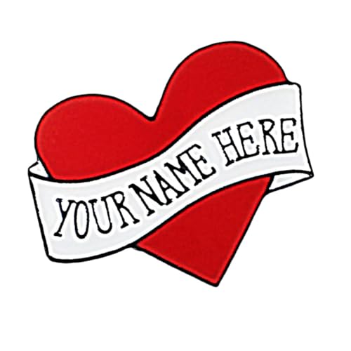 ROMISBABA Herzförmige Anstecknadel mit Initialen Brosche als Kleidungsschmuck für Anzug und Alltag Vielseitiges Accessoire für Party Tasche Schal und Hut von ROMISBABA