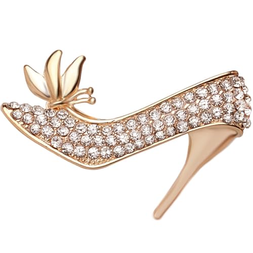 ROMISBABA Hochhackiger Schuh Brosche mit Glitzer Anstecknadel für Funkelndes Schmuckstück für Partys Hochzeiten und Besondere Anlässe von ROMISBABA