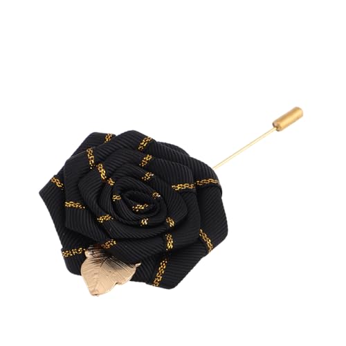 ROMISBABA Hochzeit Brosche mit Nadel Ansteckblume Polyester mit Goldenen Blättern Stilvolle Reversblume für Hochzeitsfeiern Formelle Anlässe Anstecker ROMISBABA Hochzeit Brosche mit Nadel Ansteckblume Polyester mit Goldenen Blättern Stilvolle Reversblume für Hochzeitsfeiern Formelle Anlässe Anstecker von ROMISBABA