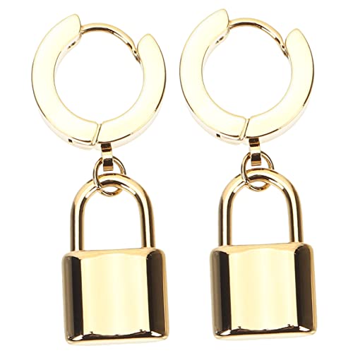ROMISBABA Hoop Ohrringe für Damen Titanstahl Lock Ohrringe im Modischen Design für als für Partys Langlebig und Hautfreundlich von ROMISBABA