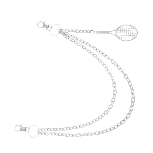 ROMISBABA Punk Stil Metall Hosenkette Mit Tennisracket Mehrlagige Unisex Kette Für Jeans Einzigartige Dekoration Für Und Damen Vielseitig Einsetzbar von ROMISBABA