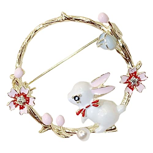 ROMISBABA Hübsche Kaninchen Brosche Japanischen Stil Kawaii Cartoon Anstecker für Damen Accessoire für Kleidung und Besondere Anlässe Perfektes für Festivals und Valentinstag von ROMISBABA