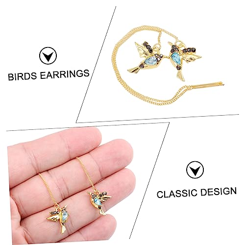 ROMISBABA Hummelflügel Zirkonia Ohrhänger Lange Kette Ohrschmuck für Damen Auffällige Piercing Ohrringe Vintage Inspiriert für Alltag und Party von ROMISBABA