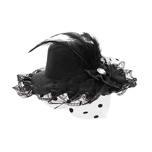 ROMISBABA Hut Haarnadel Braut Hut Haarspange Mit Schwarzer Schleife Mini-haarspangen Kinderkleider Für Hochzeiten Brautkopfschmuck Für Die Hochzeit Kostüm Für Kinder Haarschmuck Black Nylon ROMISBABA Hut Haarnadel Braut Hut Haarspange Mit Schwarzer Schleife Mini-haarspangen Kinderkleider Für Hochzeiten Brautkopfschmuck Für Die Hochzeit Kostüm Für Kinder Haarschmuck Black Nylon von ROMISBABA