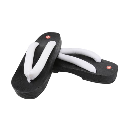 ROMISBABA Japanische Clogs Sandalen Herren Sommer Sandalen mit Rutschfester Sohle Flach Bequem Stilvoll Leichte Gartenschuhe Modisch Kreative Holzpantoffeln von ROMISBABA